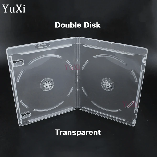 PS4 1 조각 DVD CD 디스크 박스 케이스 투명 게임 홀더 PlayStation 4/5 dvd cd 보관 상자, 02 Clear Double
