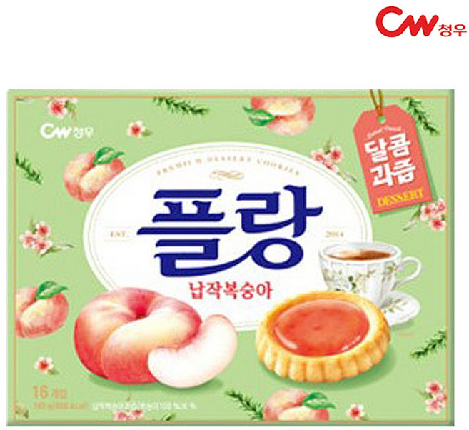 CW청우 플랑 납작복숭아 160gX3개 과자 간식, 3개, 160g