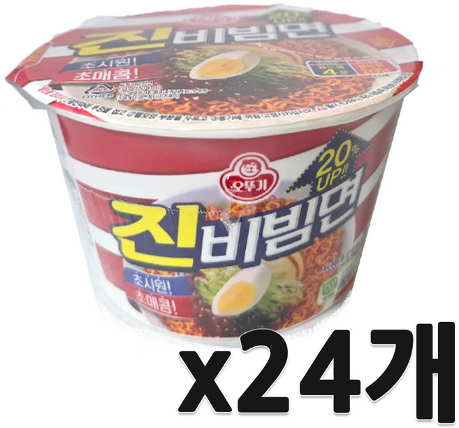 오뚜기 진비빔면 큰컵 132g, 24개