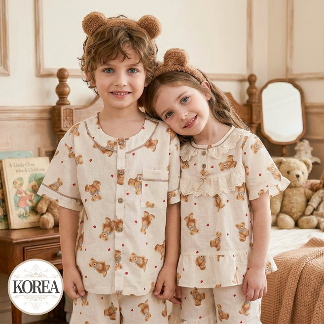 키즈 잠옷 여아 파자마 빅베어