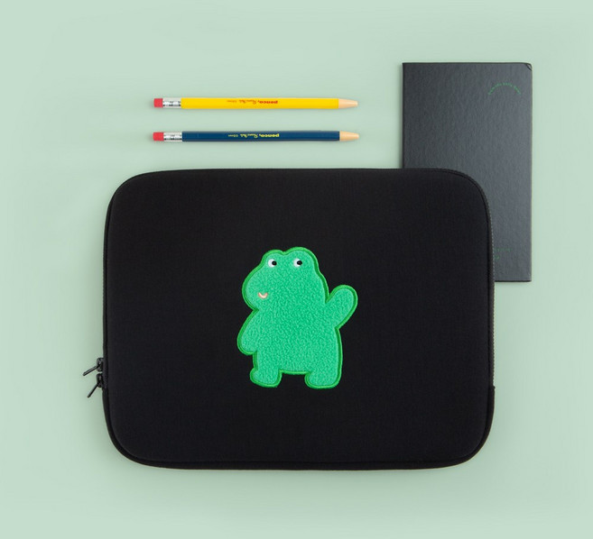 [올뉴프레임] 자수 노트북 파우치 토동토동 친구들, 1개