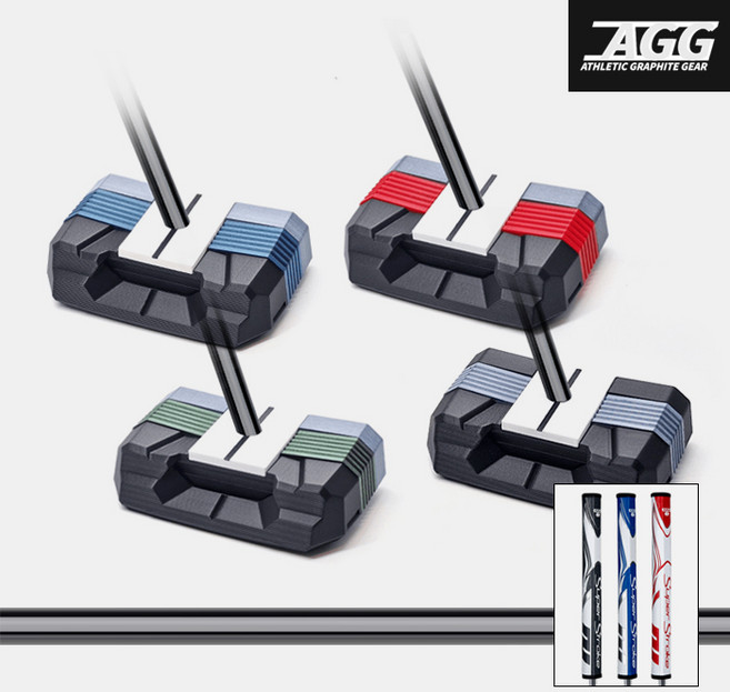 [이용희 프로 우승퍼터]굴림채 ZET 제로토크 블랙 스틸샤프트 퍼터 32_35인치 세미 말렛 슈퍼스트로크그립, 레드 35 2.0 블루WHT