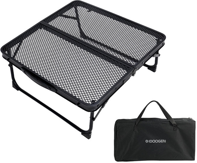 아이두젠 아이언 메쉬 폴딩 미니 캠핑 테이블, 블랙
