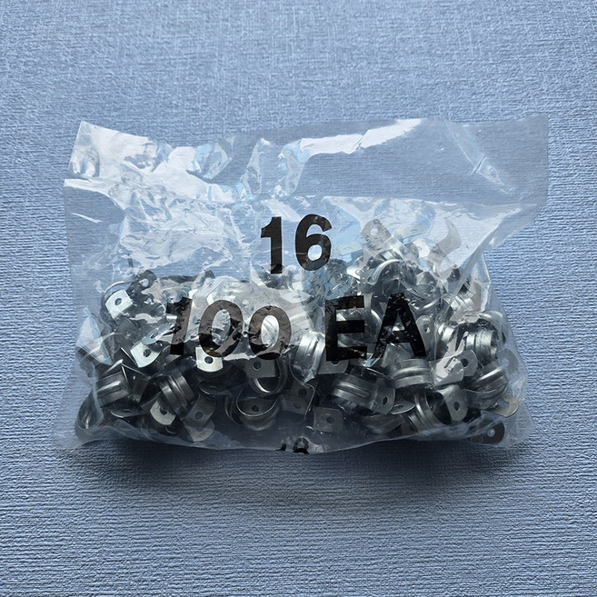 국산 새들 16mm 1봉 전선 배관 파이프 전선관 고정클립 스틸새들 클램프