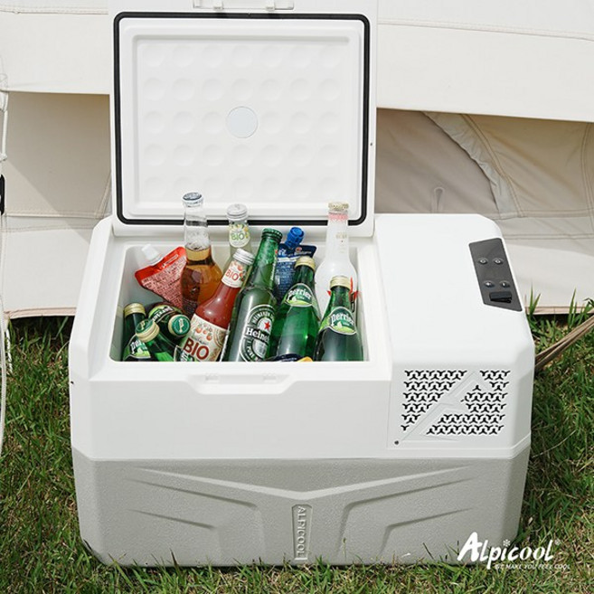 코오롱 공식판매 <한정초특가> 알피쿨 정품 캠핑냉장고 코오롱 차량용 냉동고 휴대 이동식 낚시 차박 30L 40L 50L, S30, 화이트