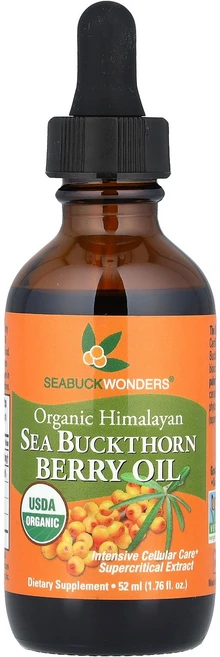 SeaBuckWonders 유기농 히말라야 산자나무 베리 오일 인텐시브 셀룰러 케어 52ml(1.76oz) SeaBuckWonders (씨벅원더스), 52ml, 1개 - 쿠팡
