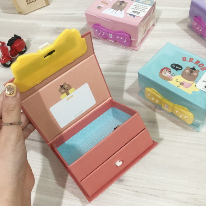 비비밥 시크릿 미니보석함 정리함 어린이집 선물 악세사리보관 [5% 추가할인], 레드, 1개