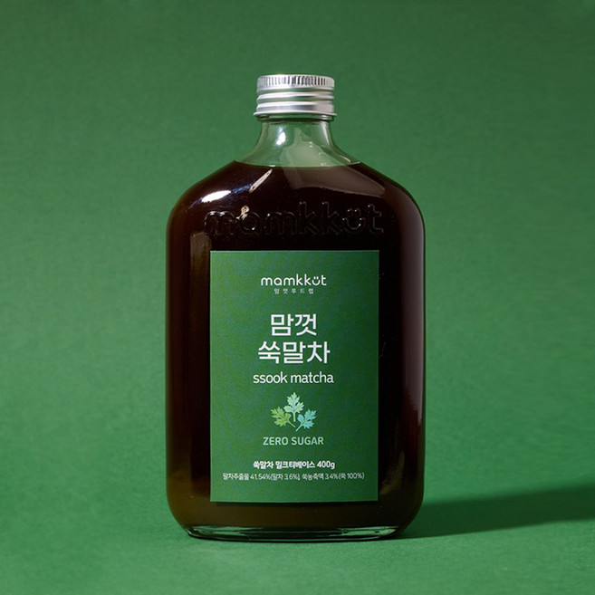 맘껏푸드랩 제로슈가 쑥말차 밀크티 베이스 400g, 쑥말차400g