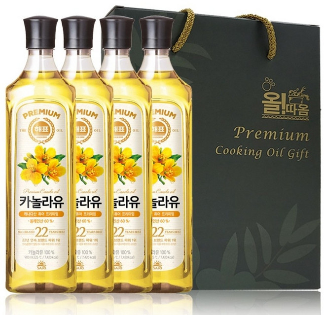 고급유 선물세트 1호 카놀라유 4입, 1세트