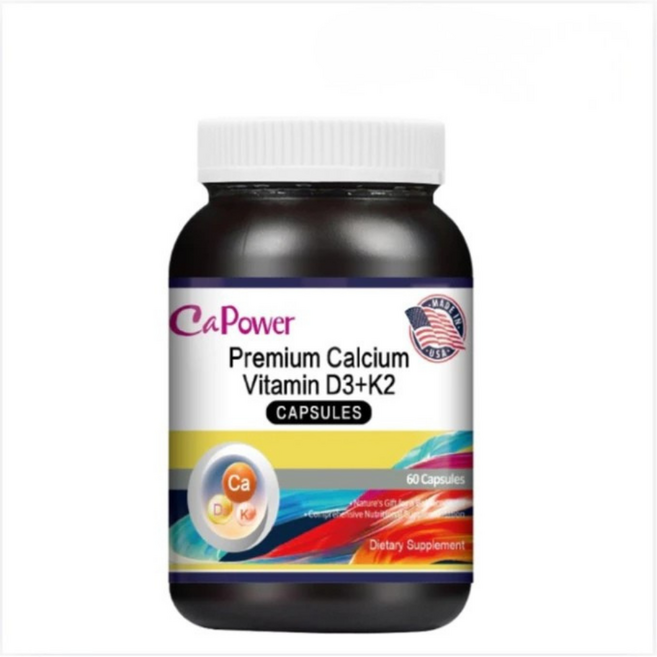 CaPower 特級鈣維生素D3+K2膠囊, 1個, 60份