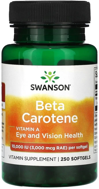 Swanson 베타카로틴 10000IU(3000mcg RAE) 소프트젤 250정, Swanson베타카로틴10000IU3000mcgRAE소, 1개 - 쿠팡