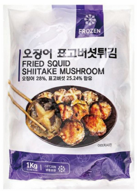 농우 오징어표고버섯튀김(냉동) 1KG, 1개
