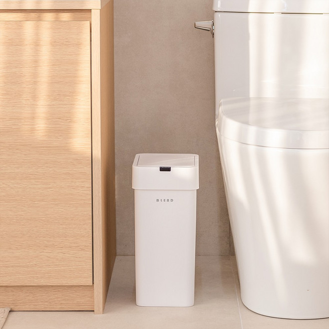 슬림 센서휴지통 스마트쓰레기통 자동센서, 화이트