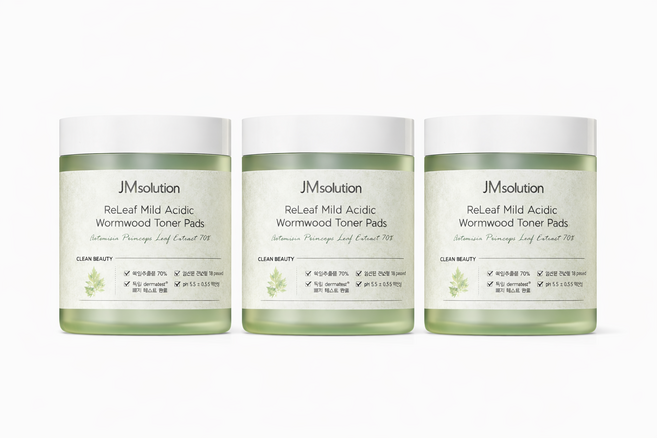 제이엠솔루션 릴리프 약산성 약쑥 토너패드 140ml, 70매입, 3개