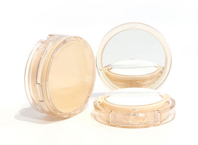 diy 쿠션 팩트 케이스 공병 용기, 1개, 투명 베이지