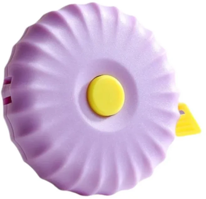 휴대용 미니 2M 줄자 원클릭 리바운드 소프트 가죽 줄자 의류 재단사 줄자, 01 Purple