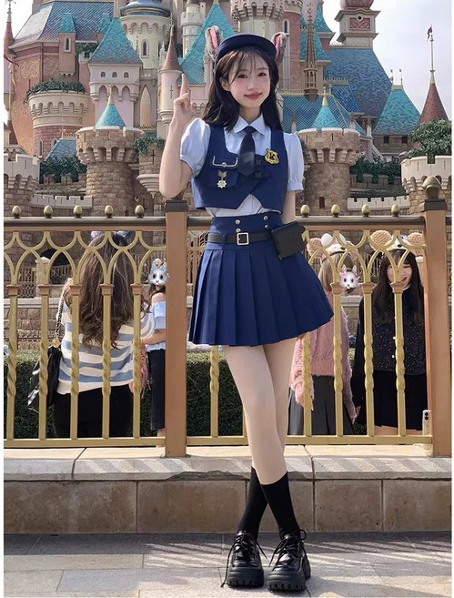 주토피아 주디 할로윈 파티의상 JUDY 의상 반팔셔츠 XS 반팔