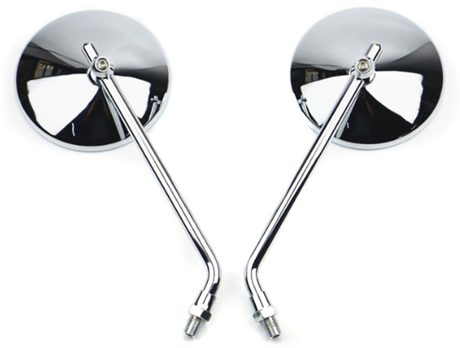 킹콩 혼다 슈퍼커브 C110 C125 크롬 원형 백미러 호환, 1세트, 크롬실버