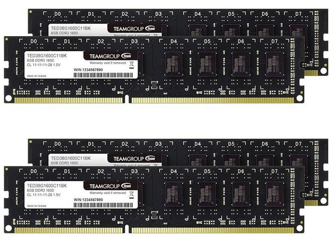 TEAMGROUP 엘리트 DDR3 32GB 키트 (4x8GB) 1600MHz (PC3-12800) CL11 언버퍼드 Non-ECC 1.5V UDIMM 240핀 PC 컴퓨터 데스, 1600 CL11-11-11-28, 듀얼 채널_32GB Kit (4x8GB)