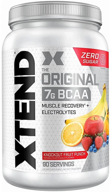 엑스텐드 더 오리지널 7G BCAA 파우더 머슬 리커버리 + 엘렉트롤리츠 녹아웃 프루트 펀치 오렌지, 1개, 1.17kg - 쿠팡