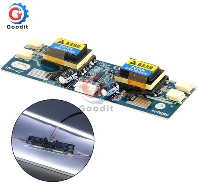 차량용인버터 태양광인버터 INVERTER 범용 Inver CCFL 인버터 LCD 디스플레이 15 24 인치 4 코드 소형 출력, 한개옵션0