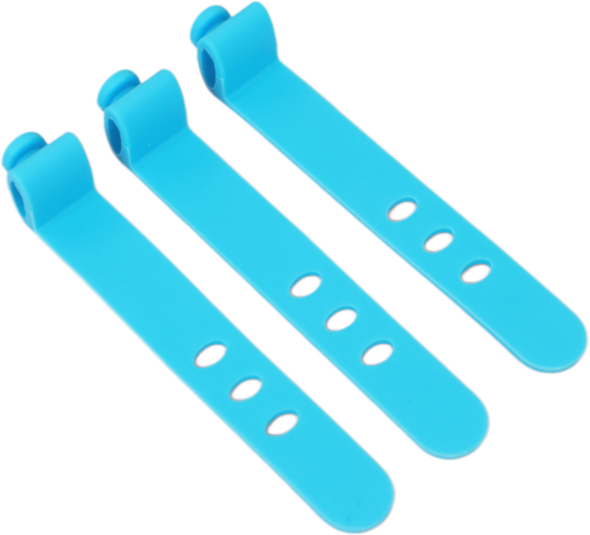코지박스 실리콘 케이블 타이 홀더 반영구, 5개, 스카이블루