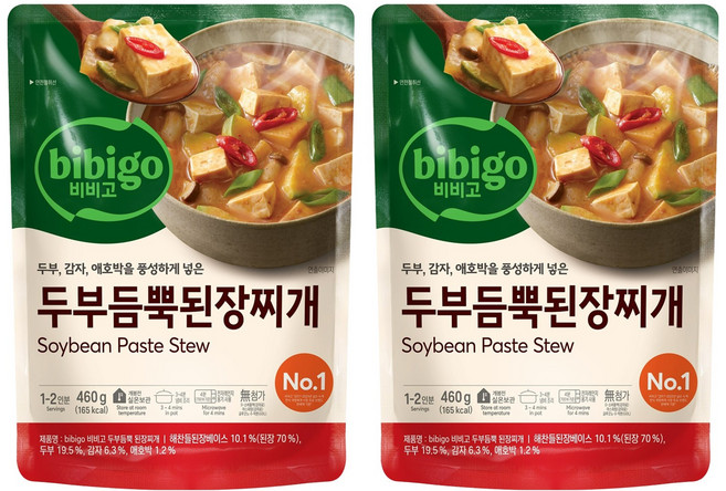 비비고 두부듬뿍 된장찌개, 460g, 2개