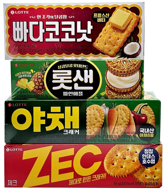 롯데 비스킷 4번들, 4개