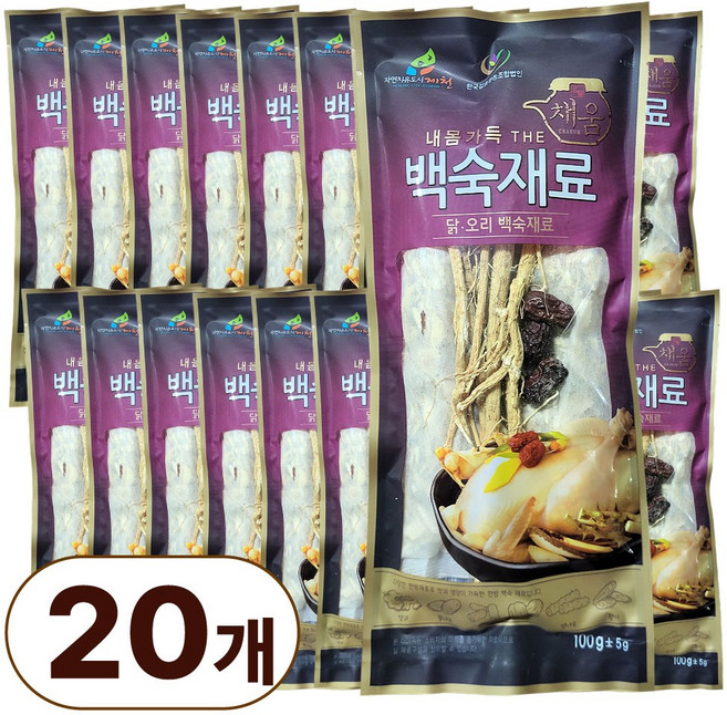 채움 통황기 대추 삼계탕재료 백숙재료 내몸가득 채움 티백, 20개, 100g