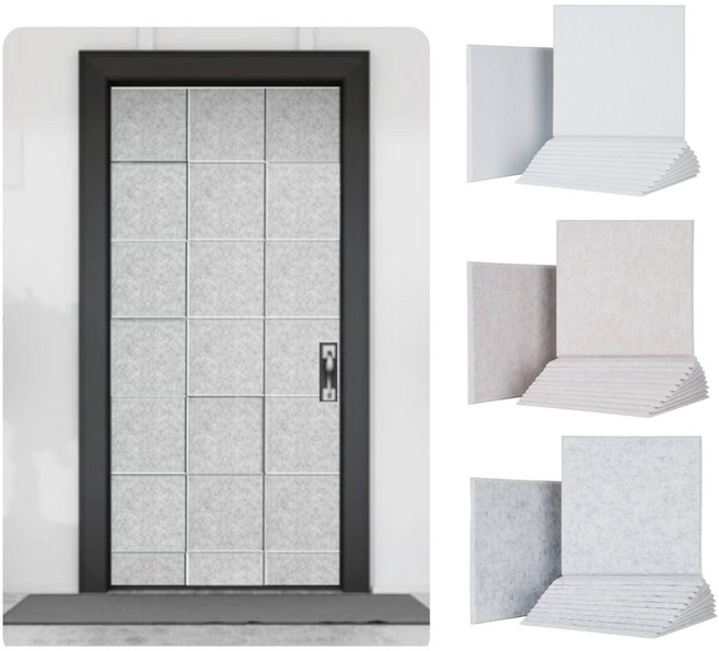 온빛 자석형 현관문 방음판 흡음재 30cm30cm 9T, 12개, 자석형 화이트