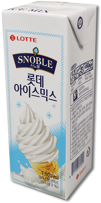 롯데푸드(주) 소프트아이스크림믹스 바닐라맛원액 1000mlx20팩, 1L, 20개