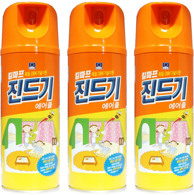 킬파프 진드기 에어졸 300ml 살충제, 3개