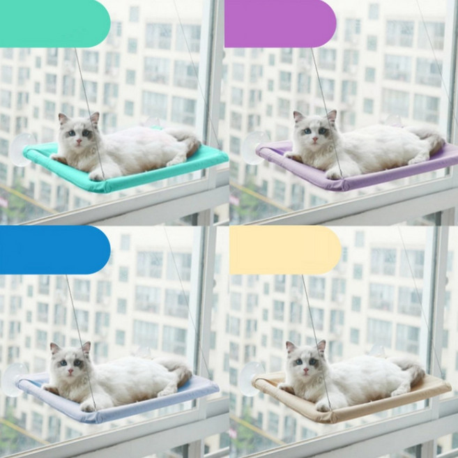 고양이 창문 해먹 창틀 침대, 그린, 1개