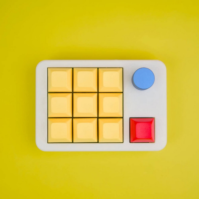 한손키보드 단축키 기계식 매크로키패드 영상편집 노브, 차축, 화이트 케이스, 반대하다, 갈축