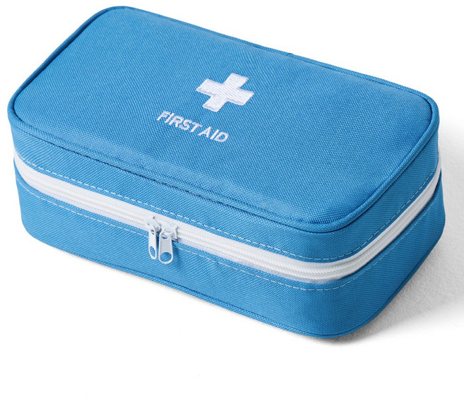 휴대용 구급 파우치 여행용 파우치, 1개, 블루