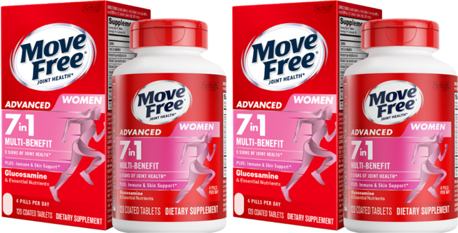 무브프리 어드밴스드 우먼 7 인 1 멀티 베네핏 코팅된 타블렛, 2개, 120정