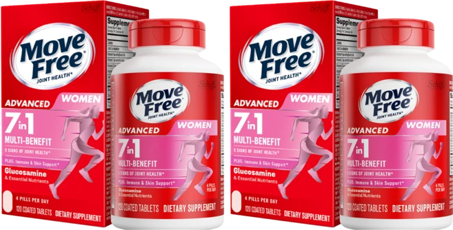 무브프리 어드밴스드 우먼 7 인 1 멀티 베네핏 코팅된 타블렛, 2개, 120정 - 쿠팡