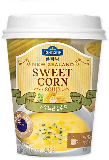 폰타나 뉴질랜드 스위트콘 컵수프, 20g, 4개