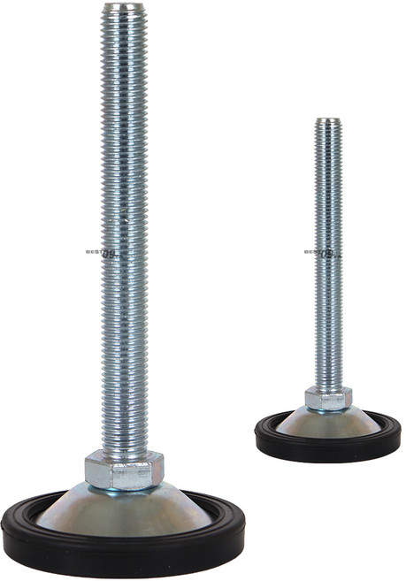 우일 국산 조절좌 NBR 방진패드(아연) RB-103-M20-150mm / 레벨풋 책상 가구 높이 조절 다리 조절발 받침, 1개