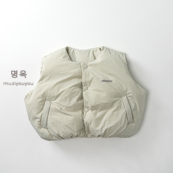 兒童棉馬甲 2025冬季新款 男女童 韓版 日系 保暖 背心 無袖 童裝 冬裝