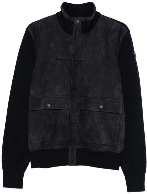 몽클레르 스웨이드 니트 패널 재킷