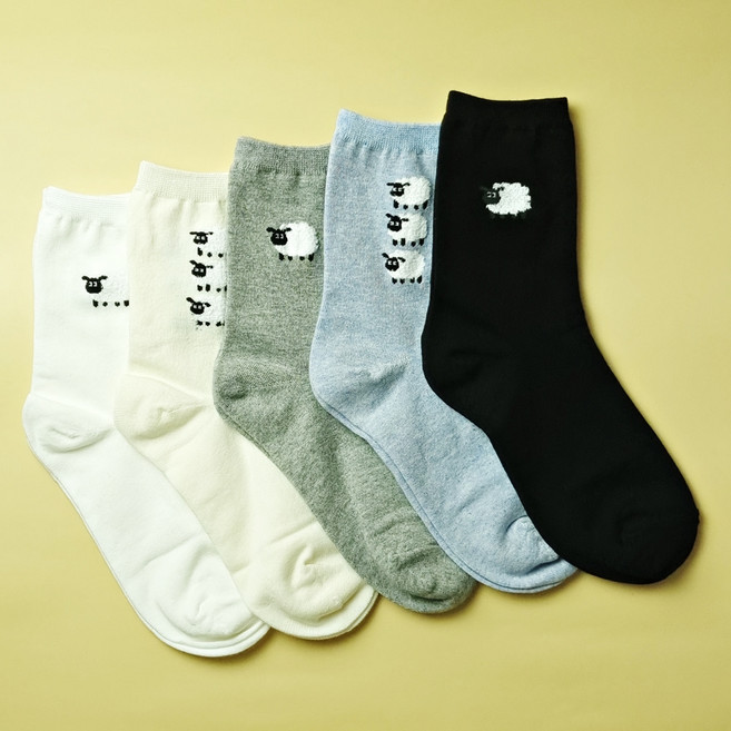 키키야삭스 여자 양양말 귀여운 중목양말 5color