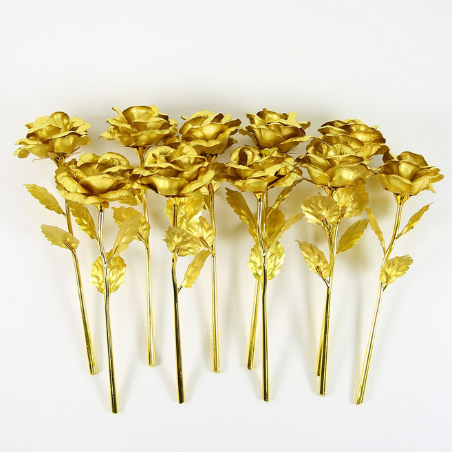 한송이 조화 10송이, 10개, 금장미