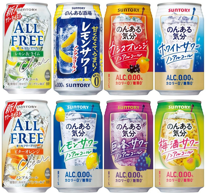 산토리 논알코올 음료 8종 모음, 24개, 350ml