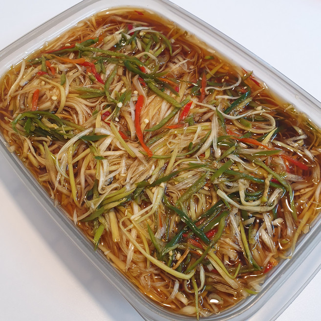 대파장아찌 새콤 매콤 짜지 않은 파채 장아찌, 1개, 1kg