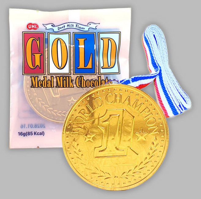 대용량 골드메달 밀크초콜릿16g 62mm 위생개별포장, 1개