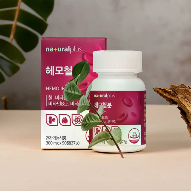 헴철 철분 비타민C 비타민B6 B12 90정, 1개
