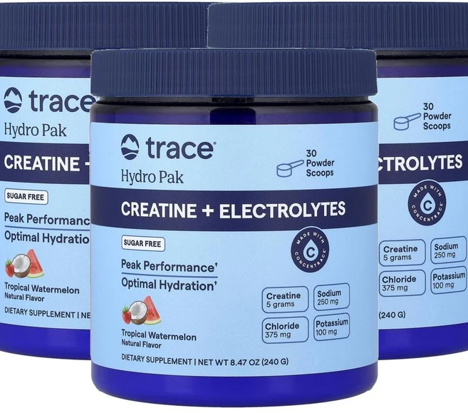 트레이스 하이드로 팩 크레아틴 플러스 일렉트로라이트 트로피컬 워터멜론 Trace Hydro Pak Creatine + Electrolytes Tropical Watermelon - 쿠팡