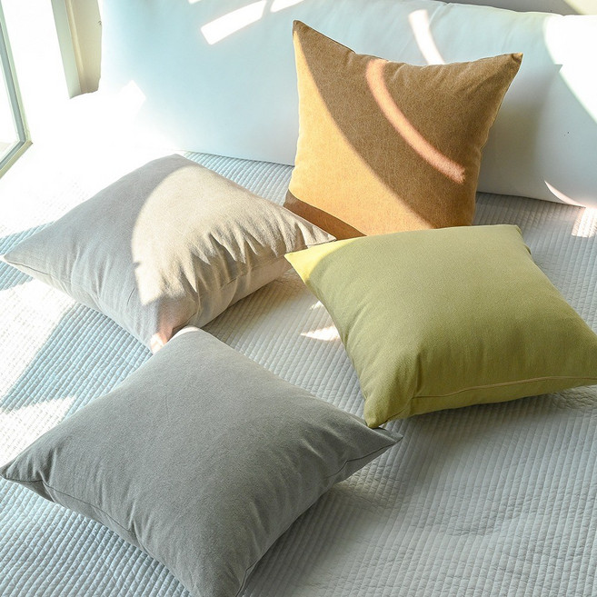 17수 도비 슬러브 피그먼트 바이오워싱 샌드계열 쿠션 방석