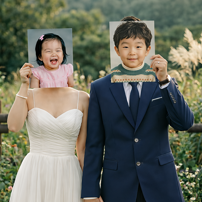 포스터연구실 웨딩 촬영 어릴적 사진 소품 포스터